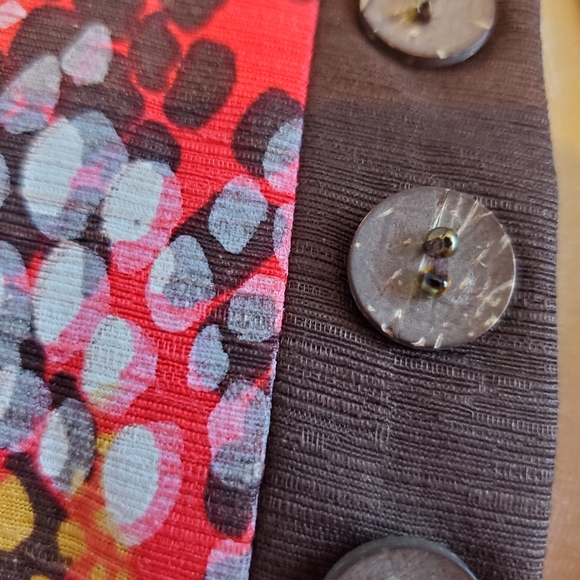 TRENZ by Theresa Renz silk blend animal Blazer C12 - Picture 10 of 11